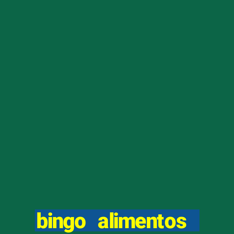 bingo alimentos para imprimir